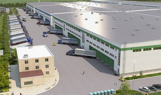 Визуализация складского комплекса.